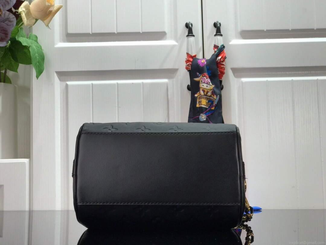 LV M57111 Louis Vuitton Speedy BB Handbag Black
