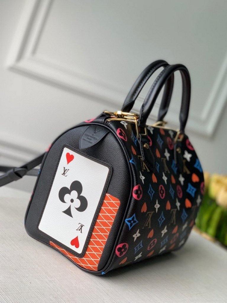 LV M57466 Louis Vuitton GAME ON Speedy Bandouliere 25 Bag Black