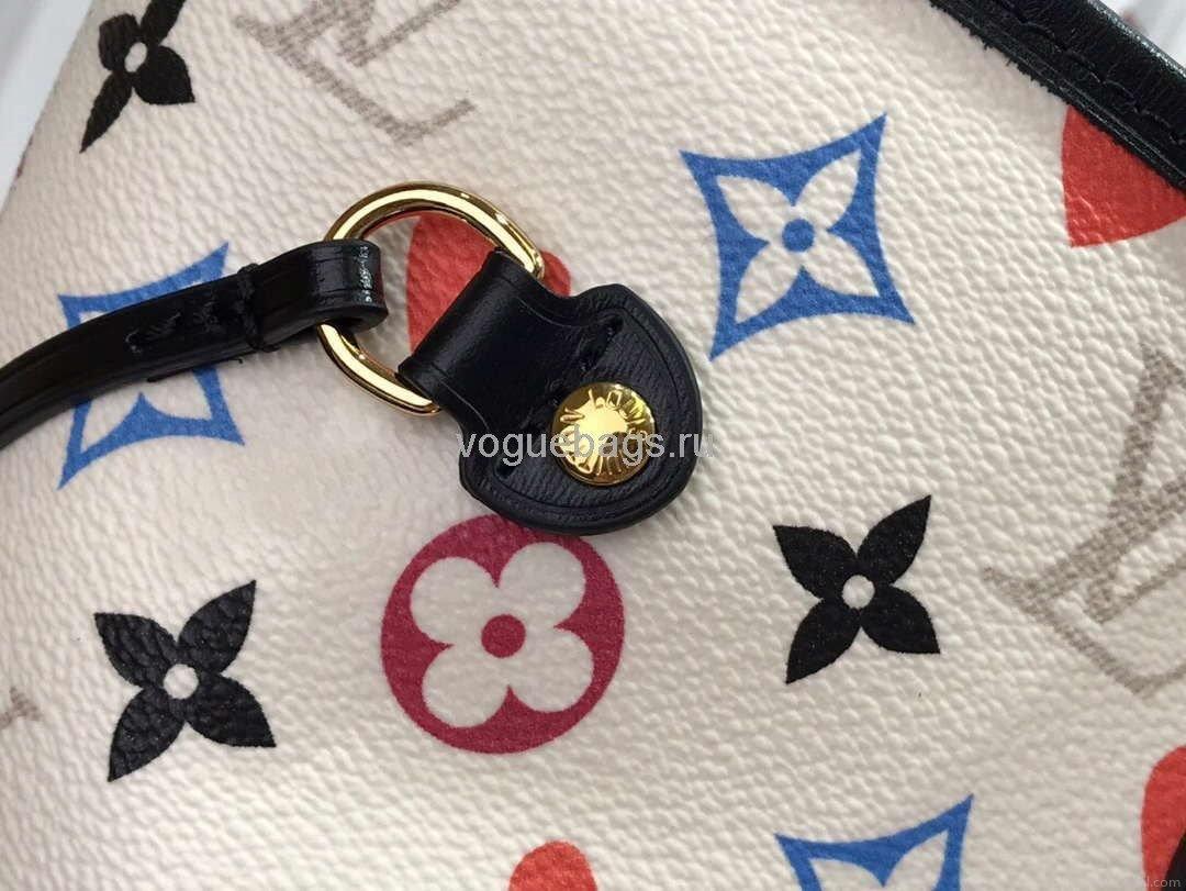 LV M57483 Louis Vuitton Game On Neverfull MM Monogram Bag M57462 White