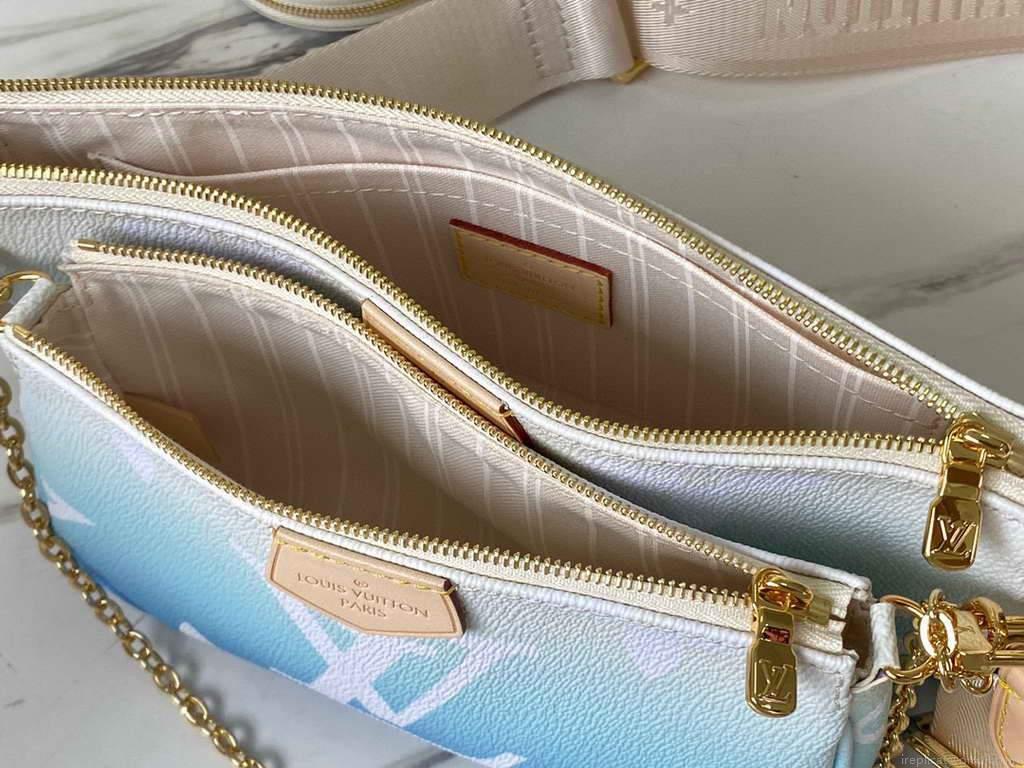 LV M57633 Louis Vuitton M57634 Multi Pochette Accessoires Bag Blue