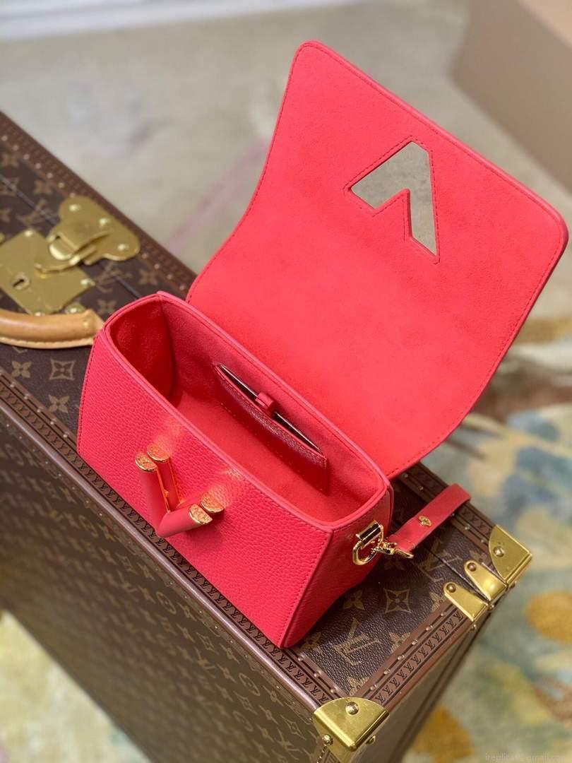 LV M58691 Louis Vuitton Twist PM Leathers Handbag Pondichery Pink