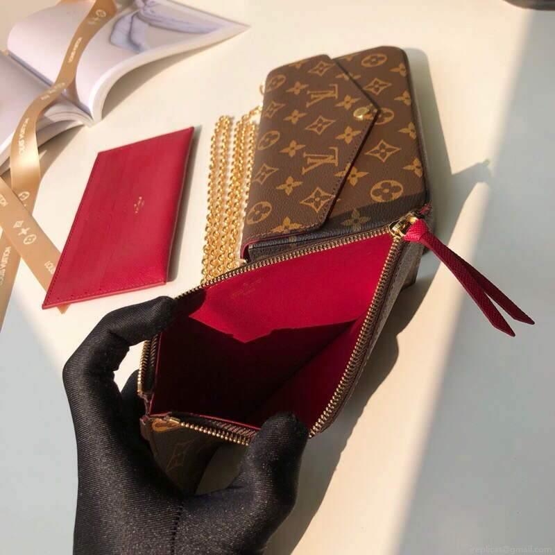 LV M61276 Louis Vuitton Felicie Pochette Bag Monogram
