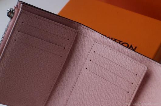 LV M64414 Louis Vuitton Twist Compact Wallet Epi Leather Pink