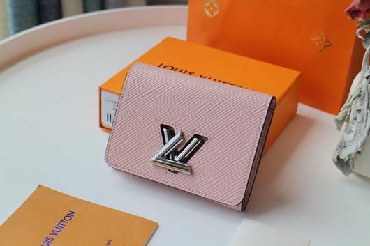 LV M64414 Louis Vuitton Twist Compact Wallet Epi Leather Pink