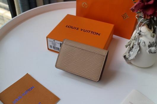 LV M68682 Louis Vuitton Twist Multicartes Wallet Epi Leather Apricot