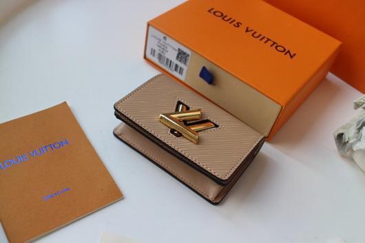 LV M68682 Louis Vuitton Twist Multicartes Wallet Epi Leather Apricot