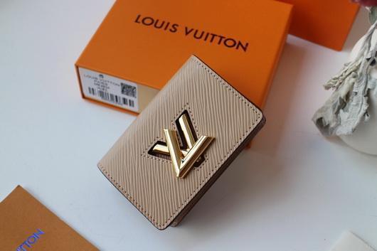 LV M68682 Louis Vuitton Twist Multicartes Wallet Epi Leather Apricot