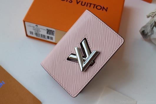 LV M68682 Louis Vuitton Twist Multicartes Wallet Epi Leather Pink