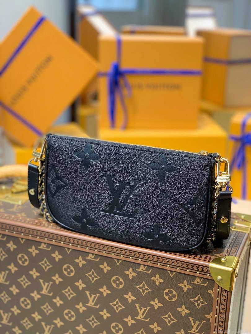 LV M80399 Louis Vuitton M80447 Multi Pochette Accessoires Bag Black