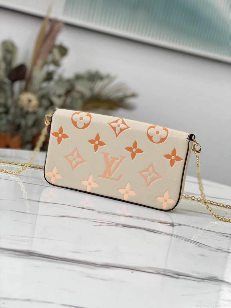 LV M80498 Louis Vuitton Félicie Pochette Bag Cream