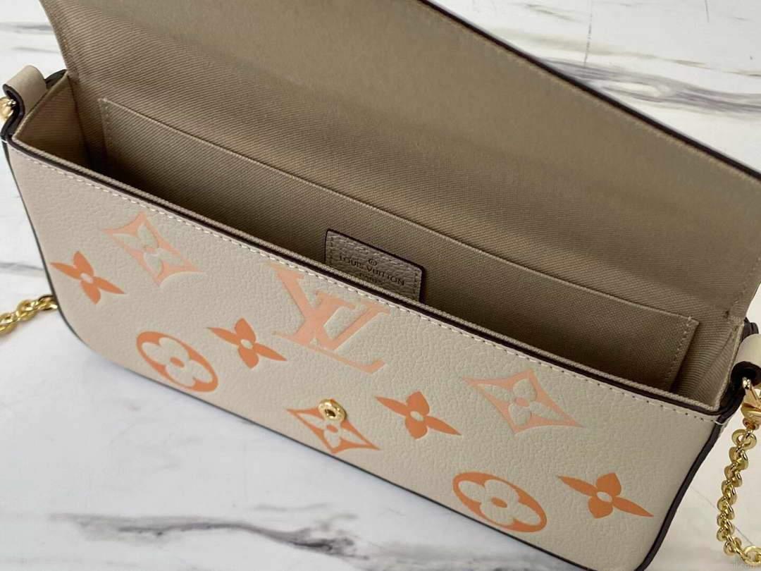 LV M80498 Louis Vuitton Félicie Pochette Bag Cream
