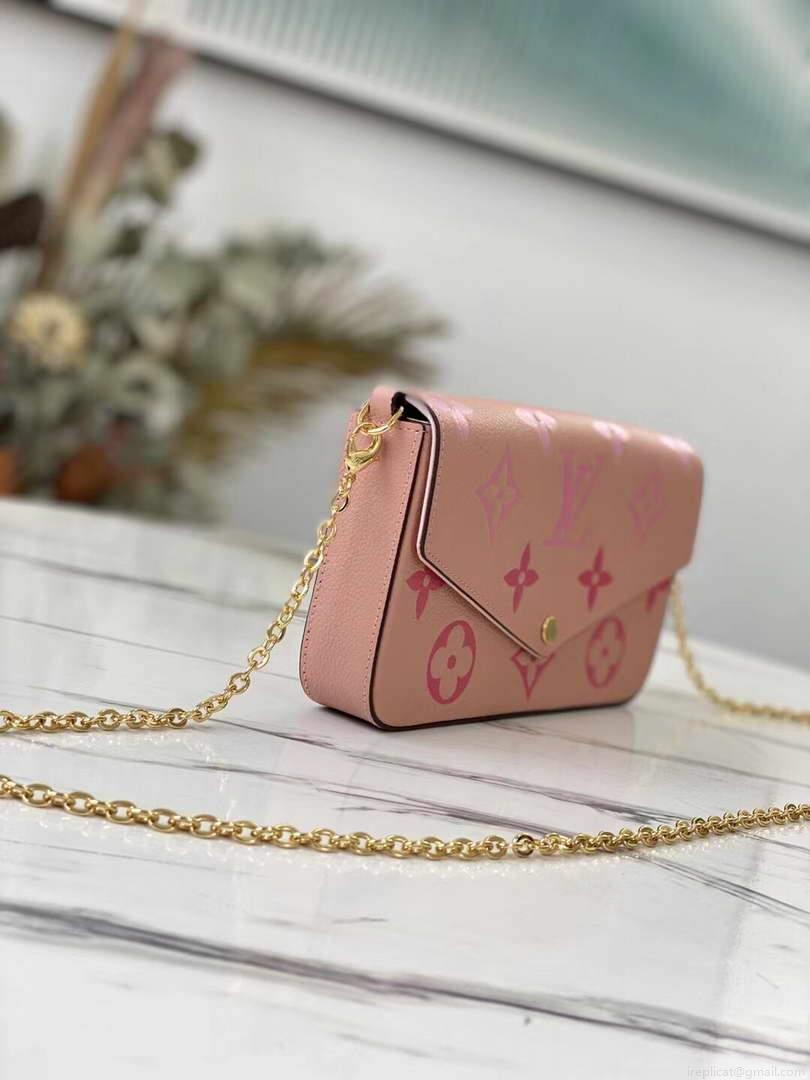 LV M80498 Louis Vuitton Félicie Pochette Bag Pink