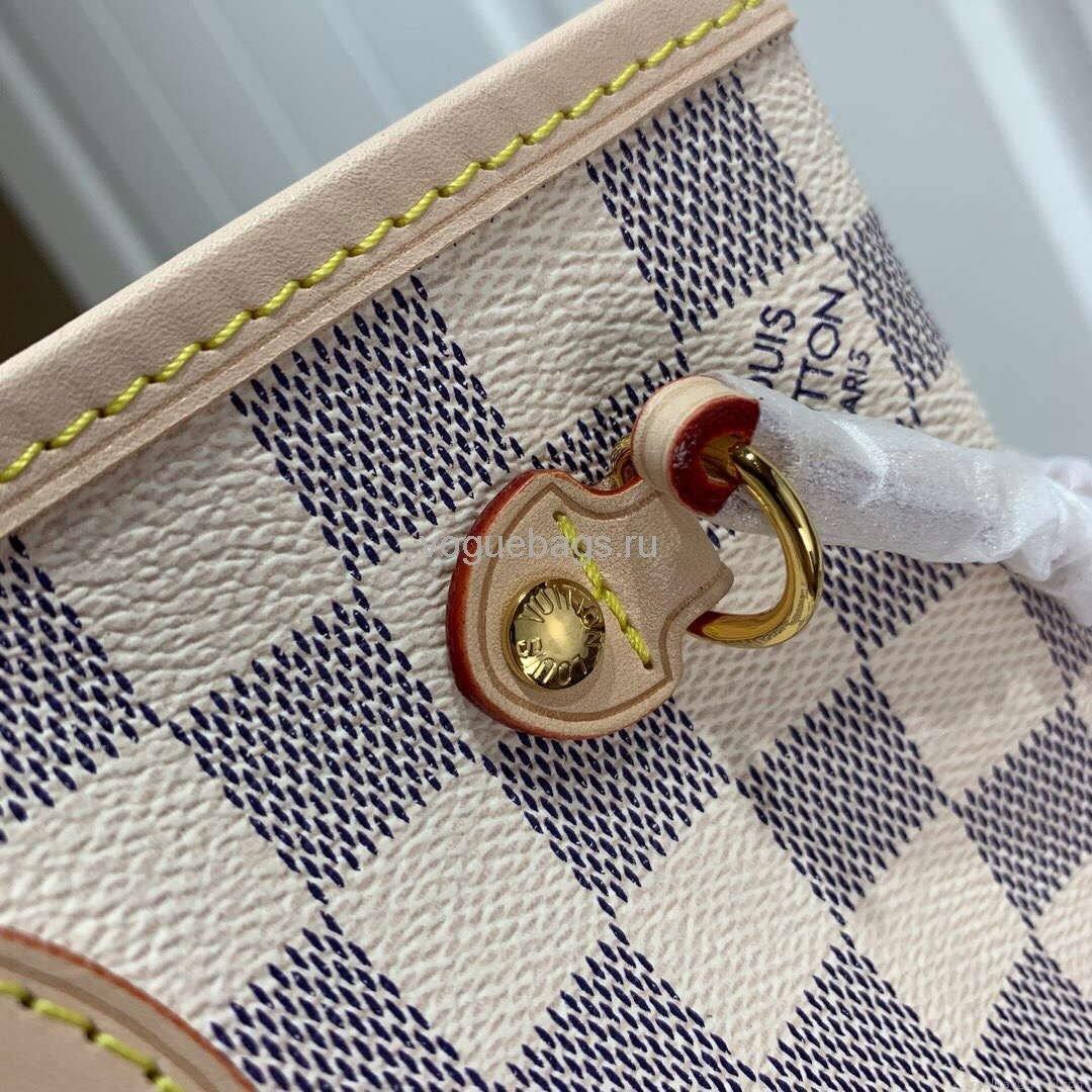 LV N41362 Louis Vuitton Neverfull PM Damier Azur M41245 Bag Pink