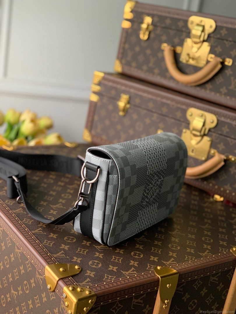LV N50013 Louis Vuitton Studio Messenger Damier Graphite Gray N50026 Bag