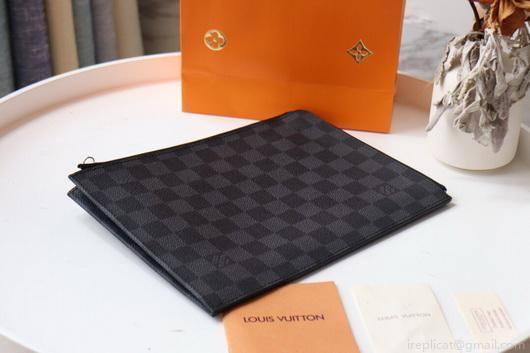 LV N60113 Louis Vuitton Pochette Joule GM Clutch Bag Damier Graphite