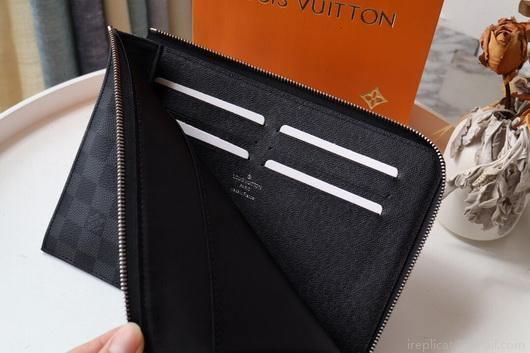 LV N60113 Louis Vuitton Pochette Joule GM Clutch Bag Damier Graphite