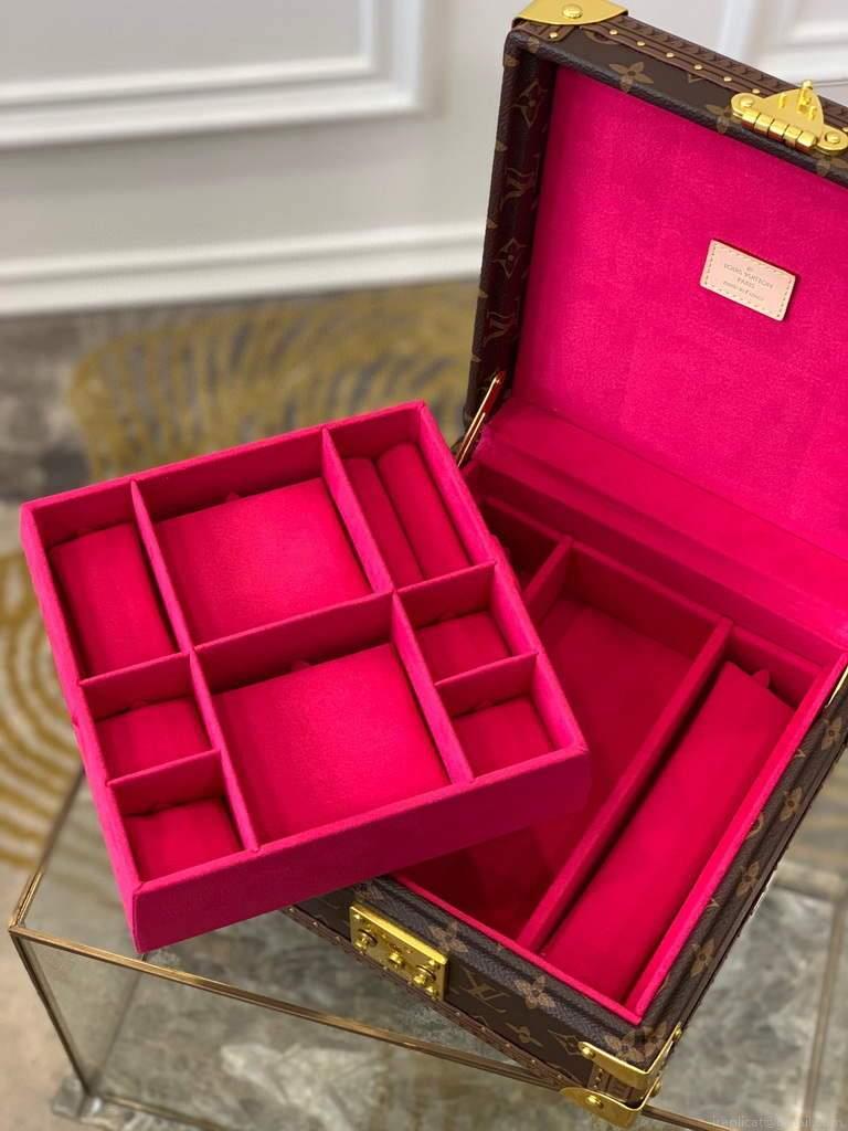 Louis Vuitton M13513 Jewelry Box Monogram LV M20040 Rose Red