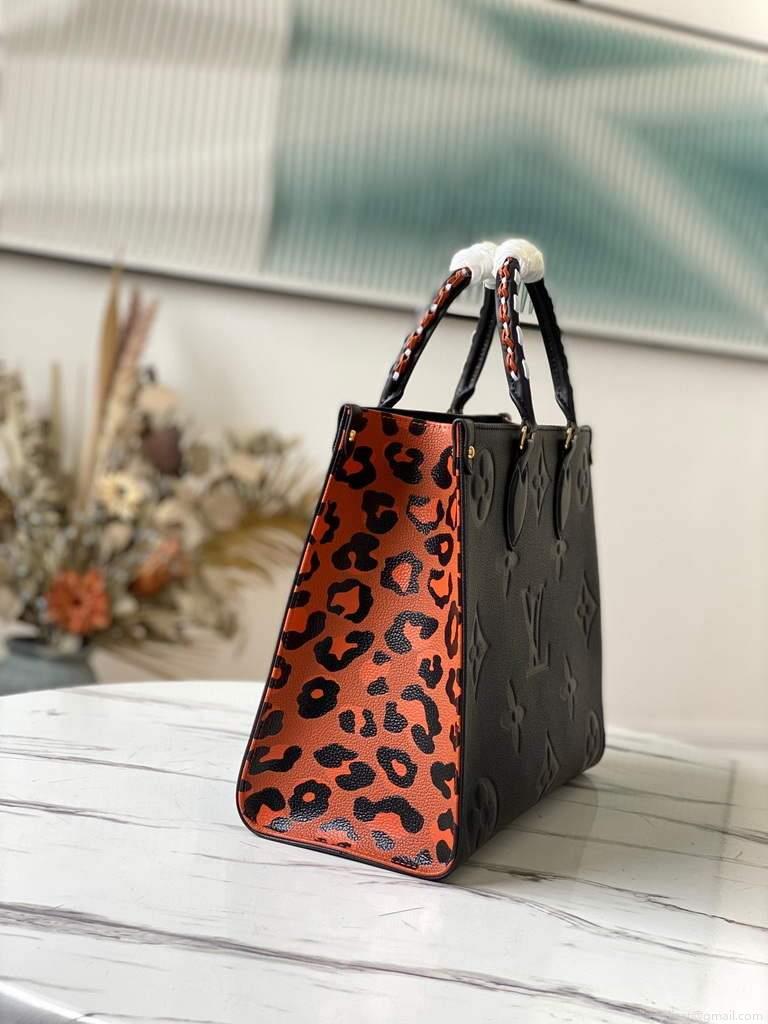 Louis Vuitton M58522 LV M58521 OnTheGo MM Monogram Empreinte Tote Bag Black