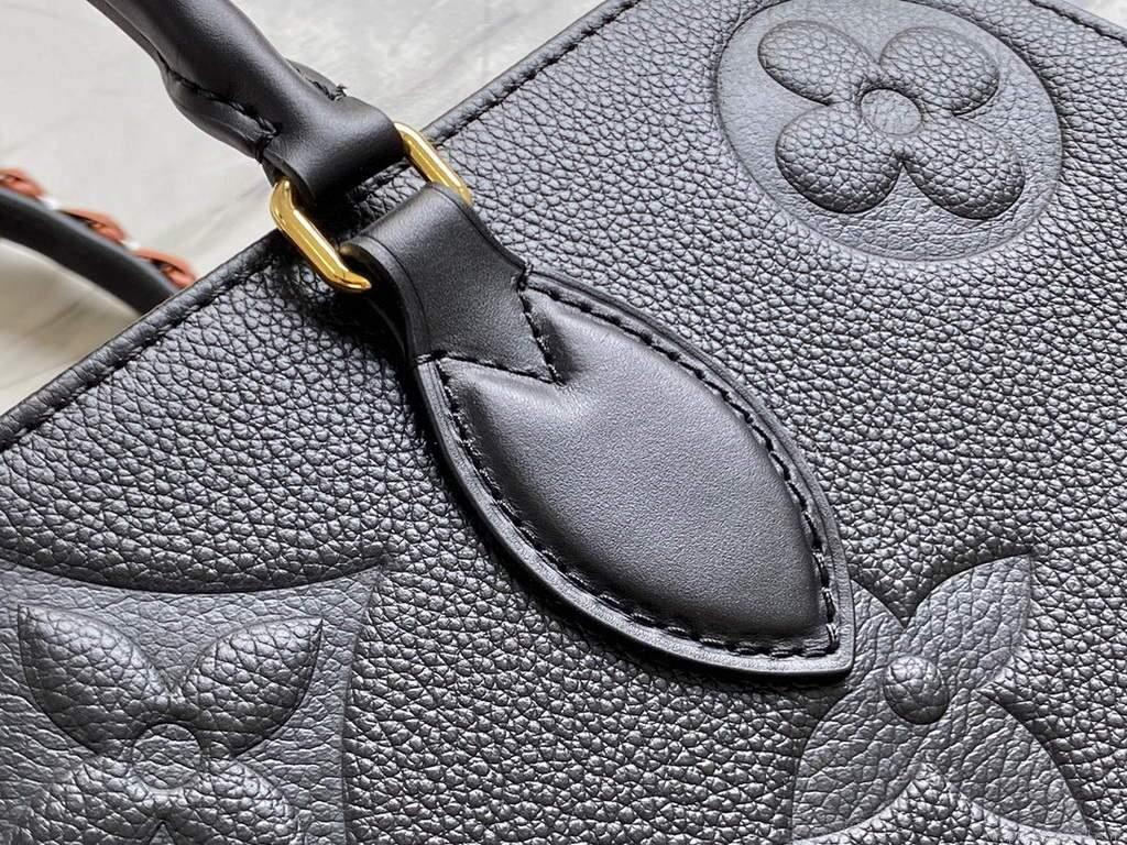 Louis Vuitton M58522 LV M58521 OnTheGo MM Monogram Empreinte Tote Bag Black