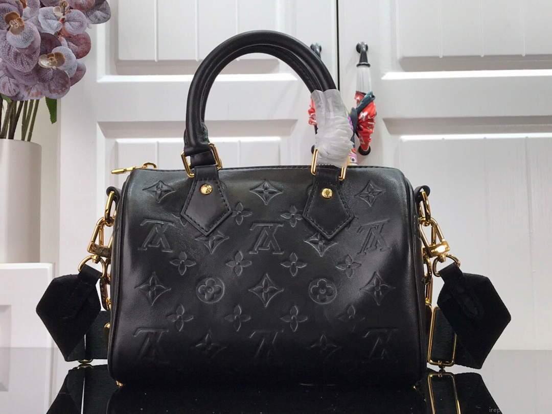 LV M58631 Louis Vuitton Speedy Bandouliere 22 Bag Black
