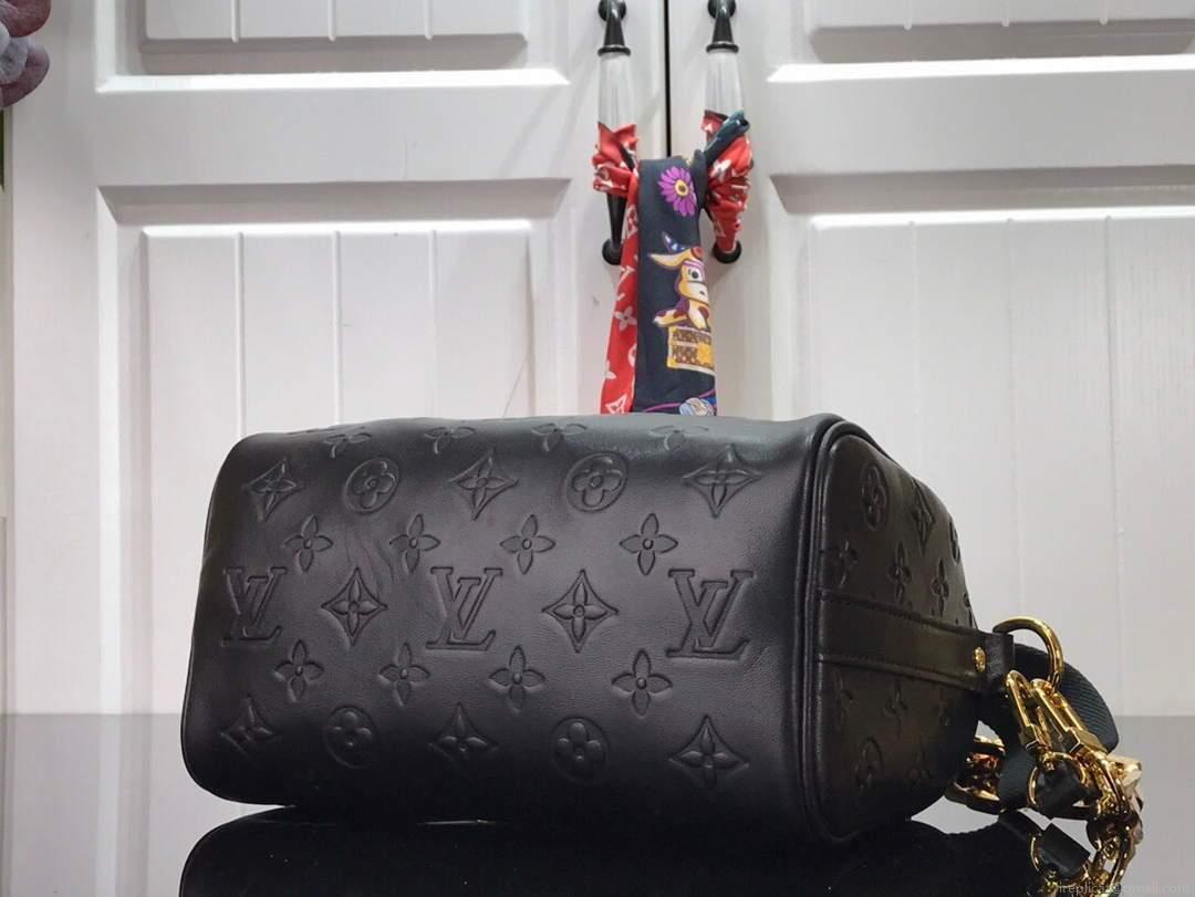 LV M58631 Louis Vuitton Speedy Bandouliere 22 Bag Black