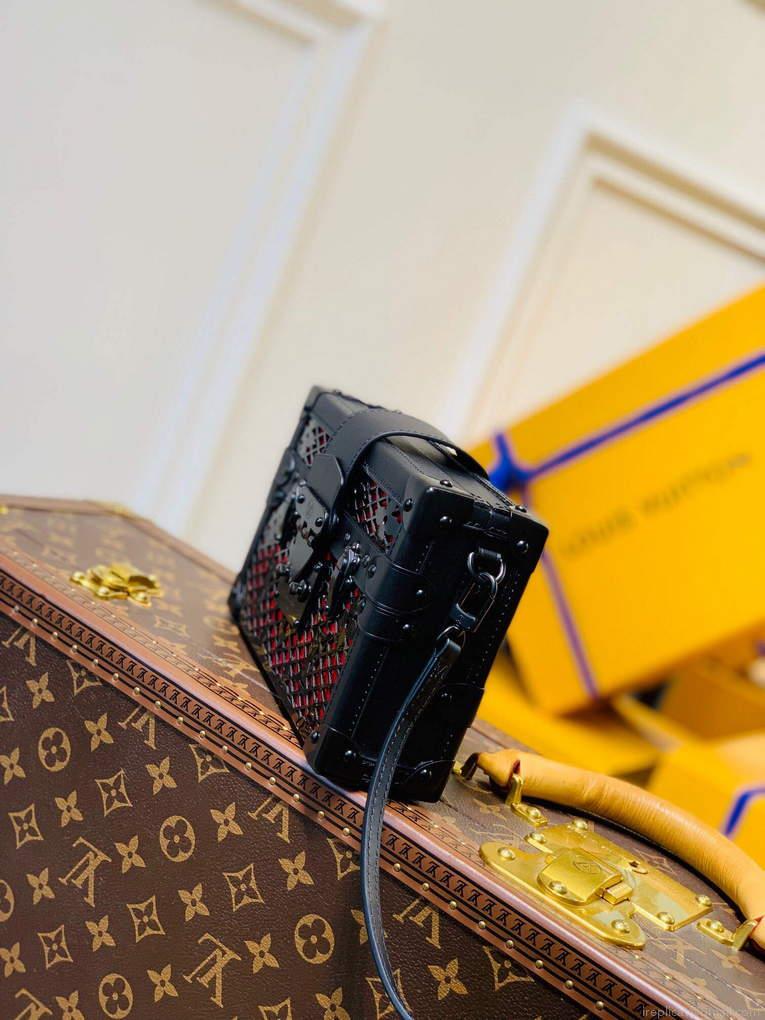 LV M20353 Louis Vuitton Petite Malle Handbag Black