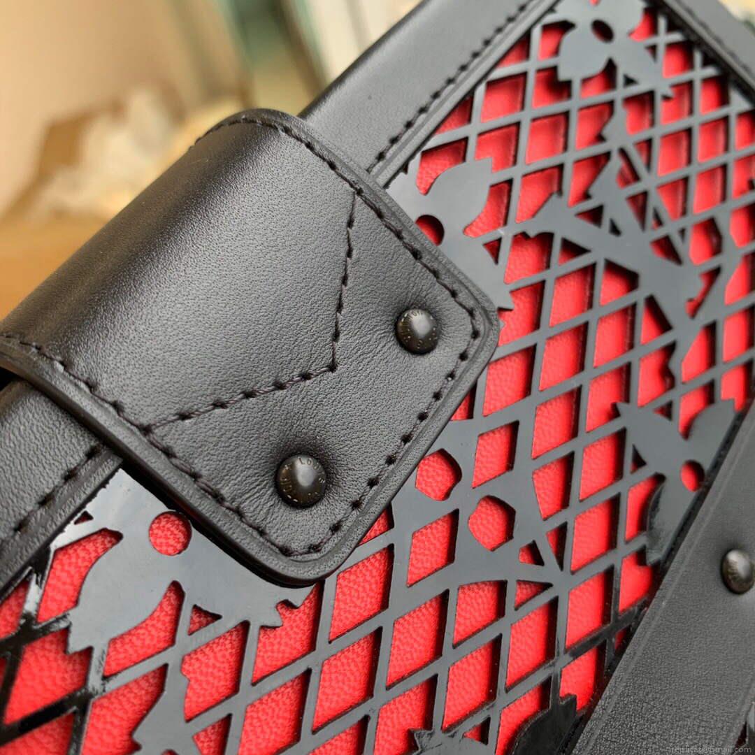 LV M20353 Louis Vuitton Petite Malle Handbag Black