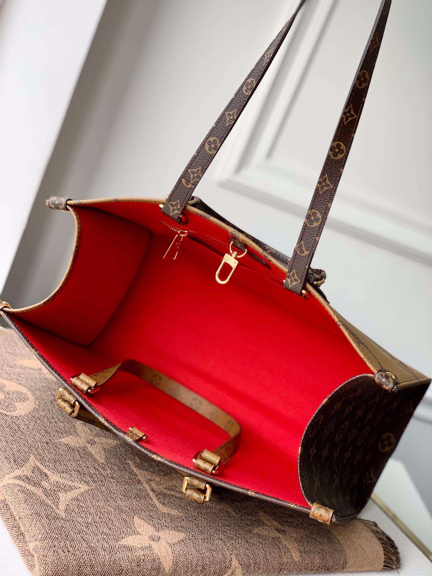 LV M45321 Louis Vuitton Onthego MM Bag M45320 Monogram and Monogram Reverse