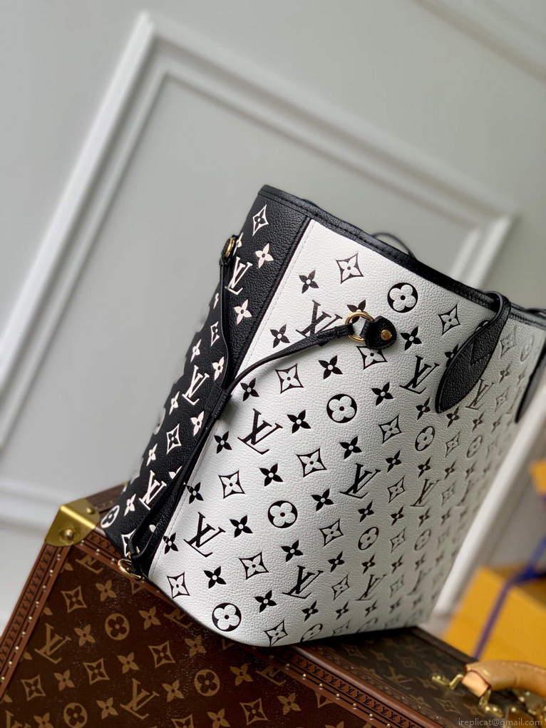 LV M46103 Louis Vuitton Neverfull MM Tote Bag M46102