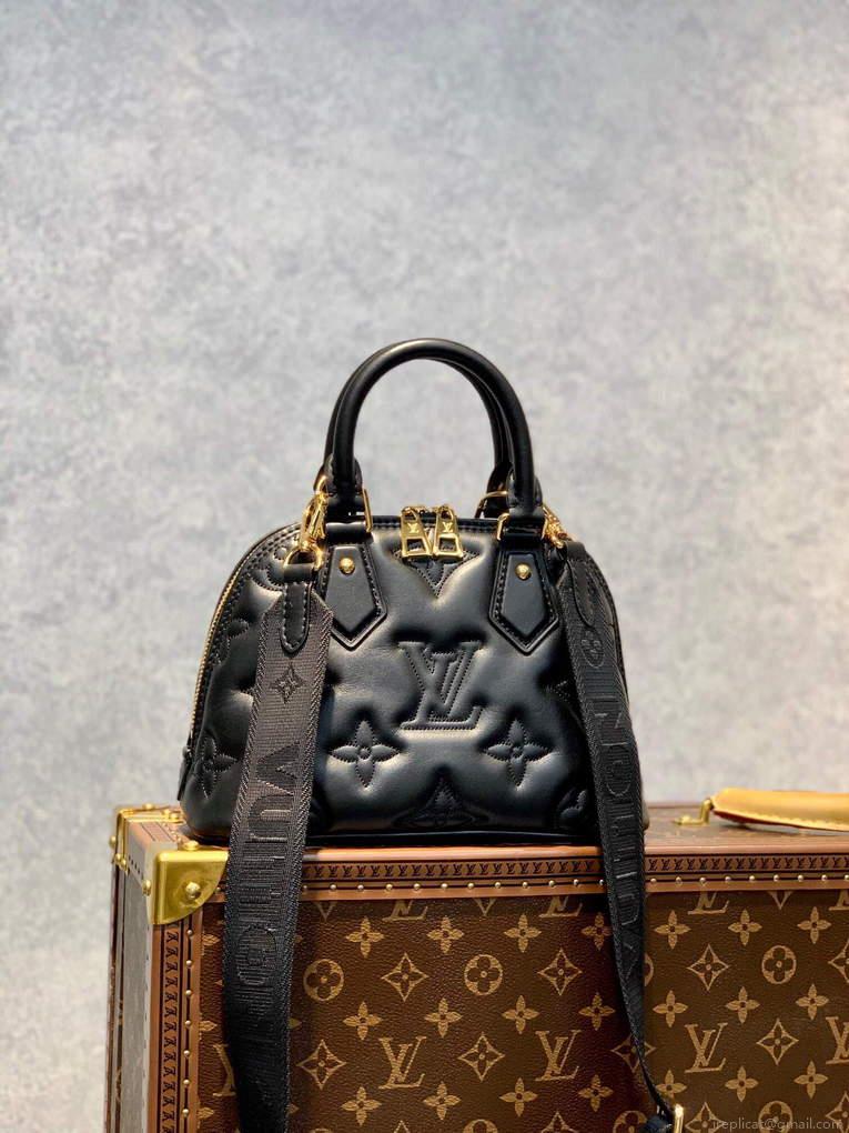 LV M59793 Louis Vuitton Alma BB Handbag Black