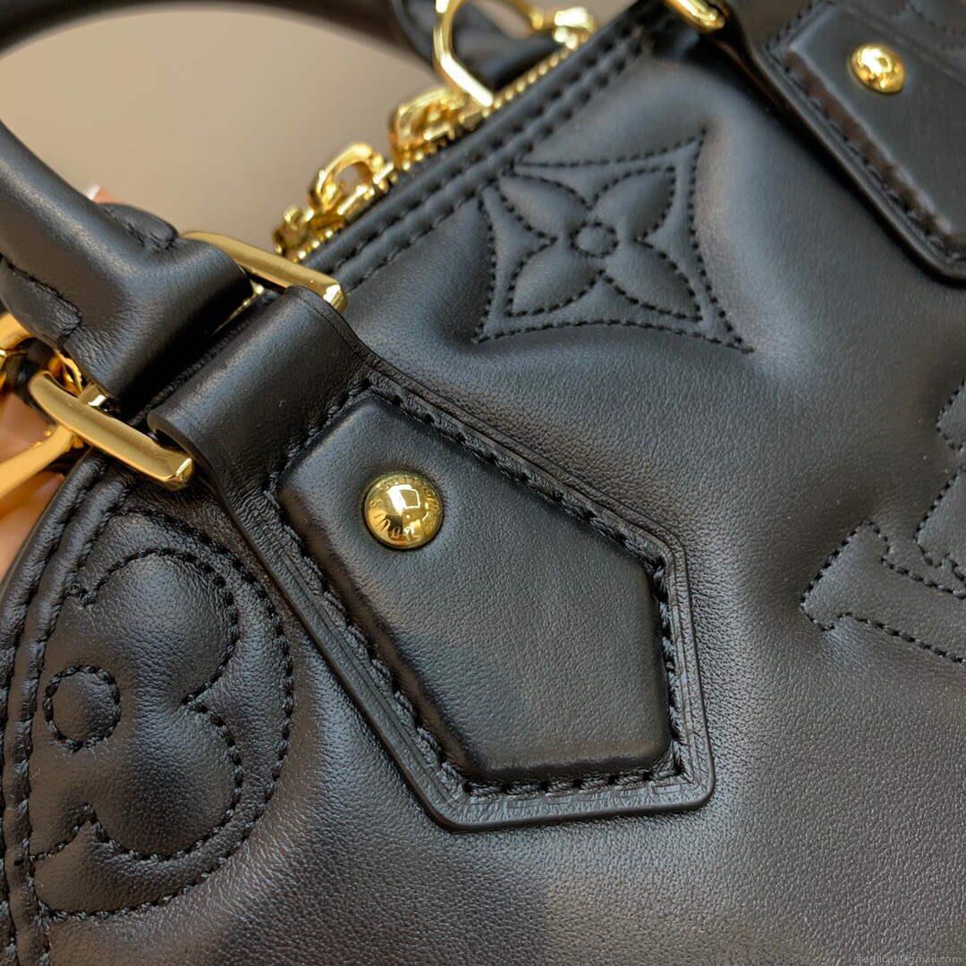LV M59793 Louis Vuitton Alma BB Handbag Black