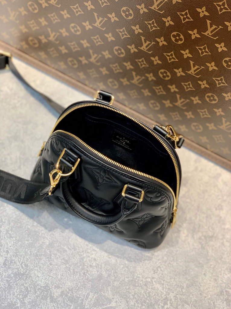 LV M59793 Louis Vuitton Alma BB Handbag Black