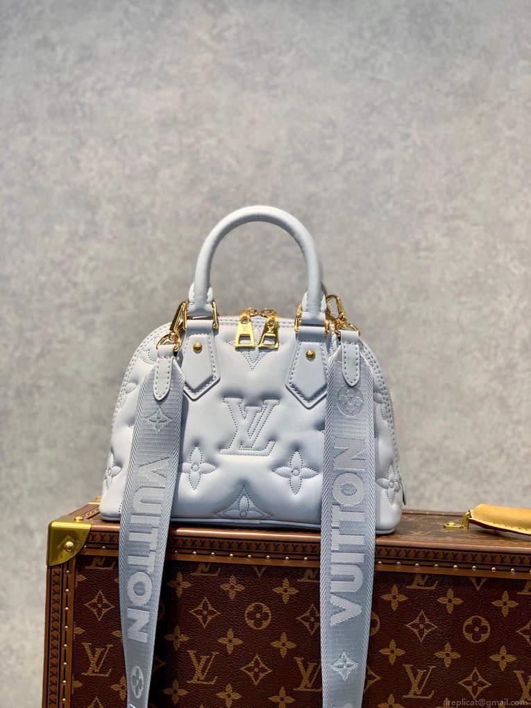 LV M59822 Louis Vuitton Alma BB Handbag Glacier Blue
