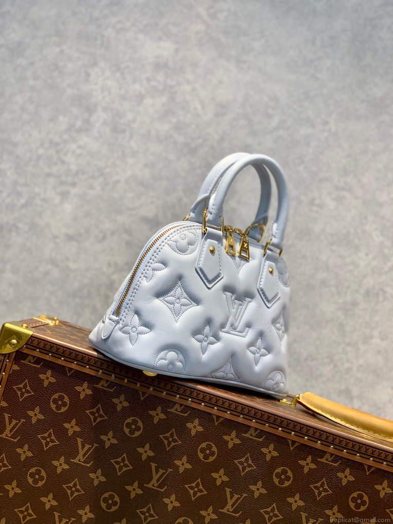 LV M59822 Louis Vuitton Alma BB Handbag Glacier Blue