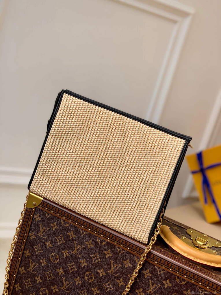 LV M81366 Louis Vuitton Toiletry Pouch On Chain Natural Black