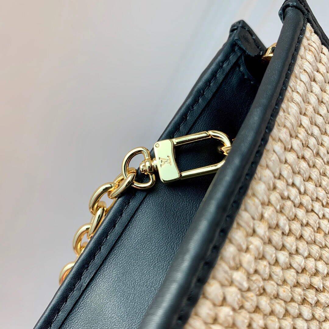 LV M81366 Louis Vuitton Toiletry Pouch On Chain Natural Black