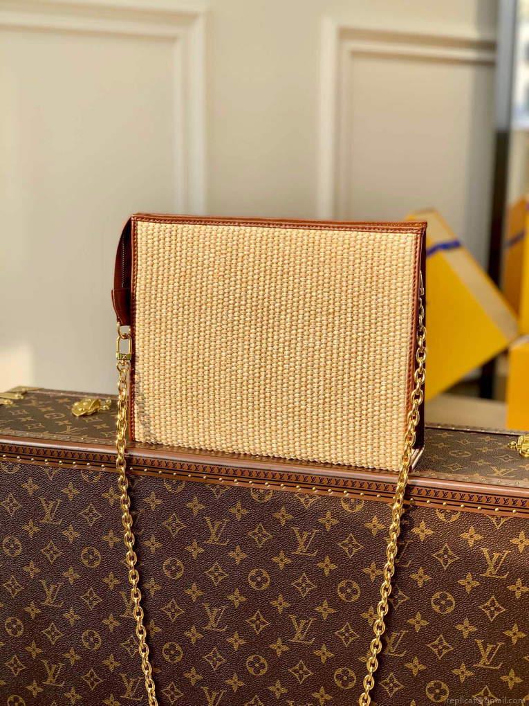 LV M81366 Louis Vuitton Toiletry Pouch On Chain Brown