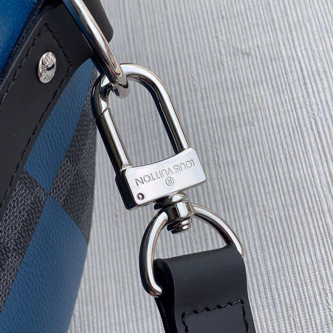 LV N40410 Louis Vuitton Keepall Bandouliere 50 Travel Bag Blue