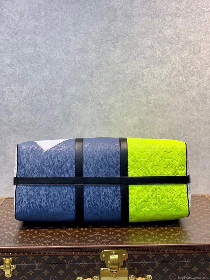 LV M59922 Louis Vuitton Keepall 50B Travel Bag Yellow