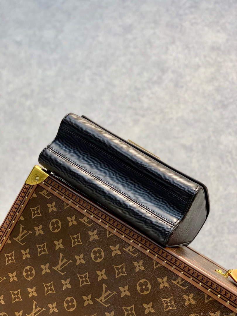 LV M59885 Louis Vuitton Twist MM Handbag Black