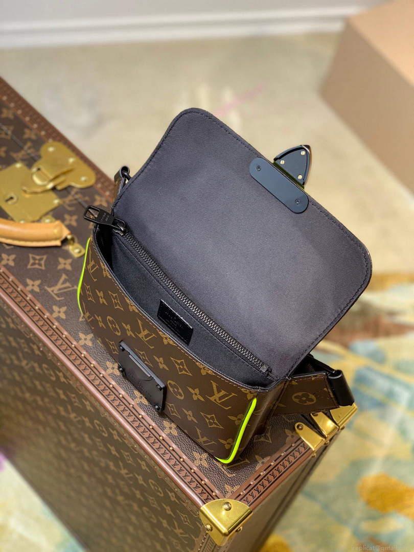 LV M45864 Louis Vuitton S Lock Sling Bag Jaune Fluo