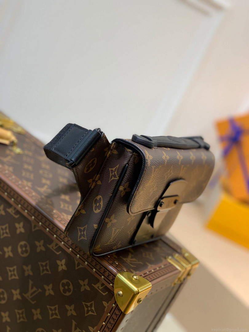 LV M45807 Louis Vuitton S Lock Sling Bag Black
