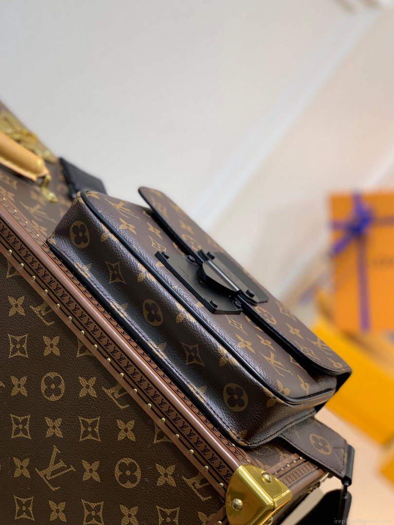 LV M45807 Louis Vuitton S Lock Sling Bag Black