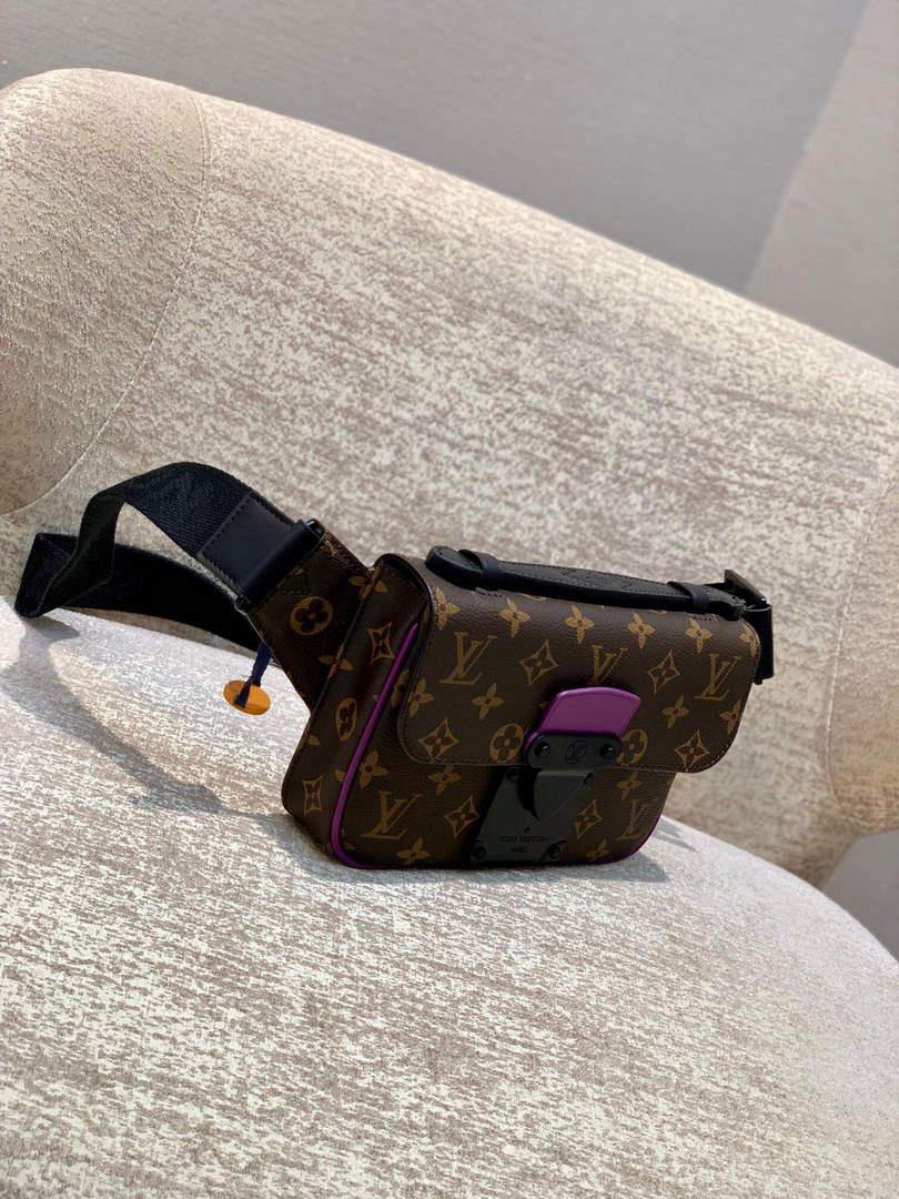 LV M45807 Louis Vuitton S Lock Sling Bag Purple