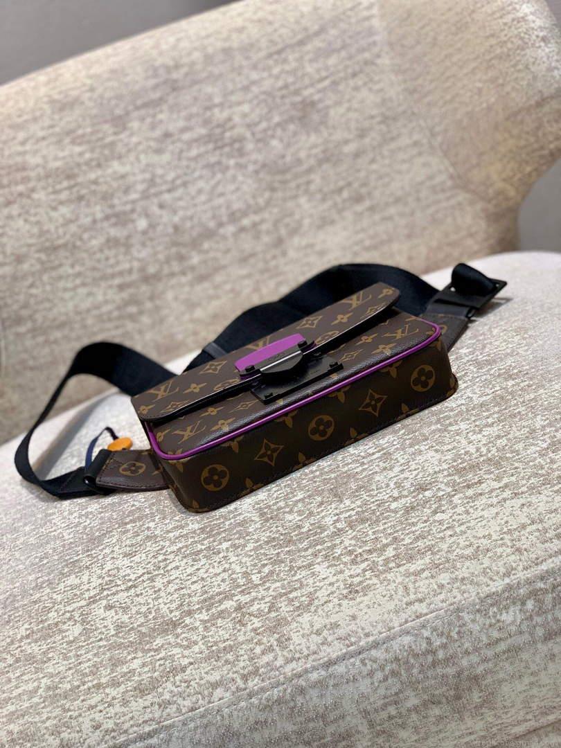 LV M45807 Louis Vuitton S Lock Sling Bag Purple
