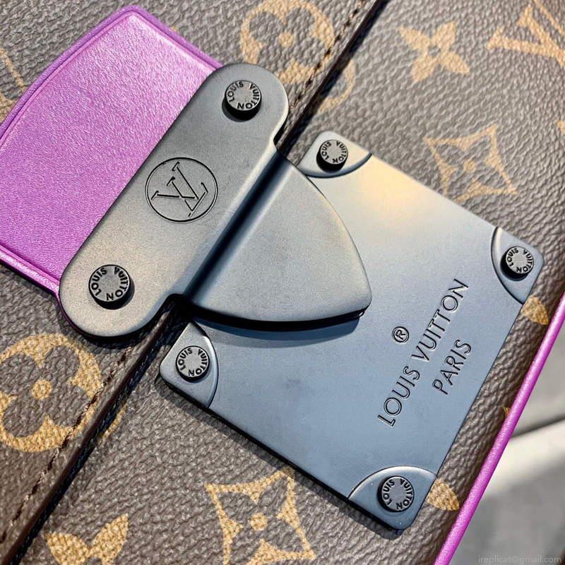 LV M45807 Louis Vuitton S Lock Sling Bag Purple