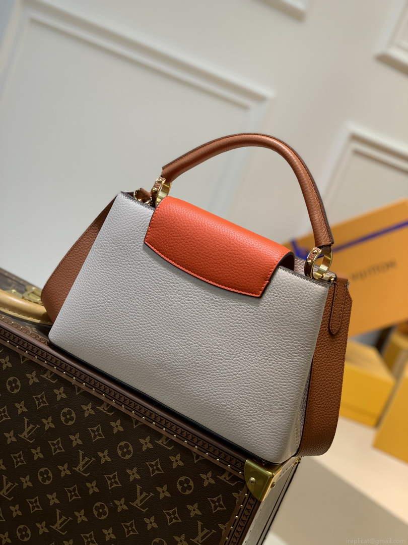 LV M57904 Louis Vuitton Capucines BB Handbag Apricot and Orange