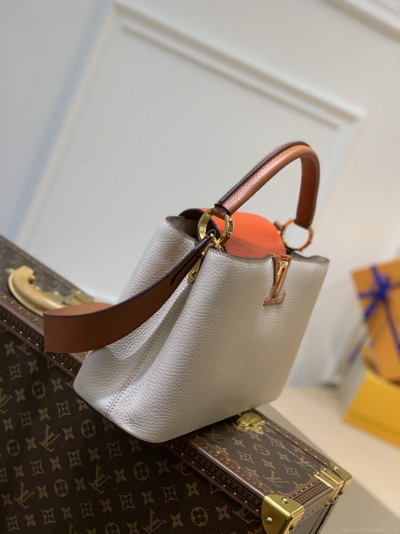 LV M57904 Louis Vuitton Capucines BB Handbag Apricot and Orange