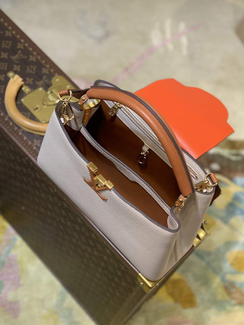 LV M57904 Louis Vuitton Capucines BB Handbag Apricot and Orange