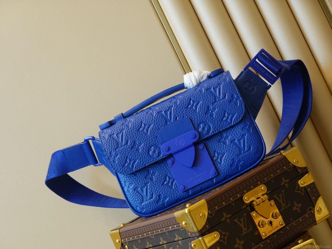 LV Louis Vuitton M58487 S Lock Sling Blue